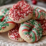 Candy Cane Kiss Cookies