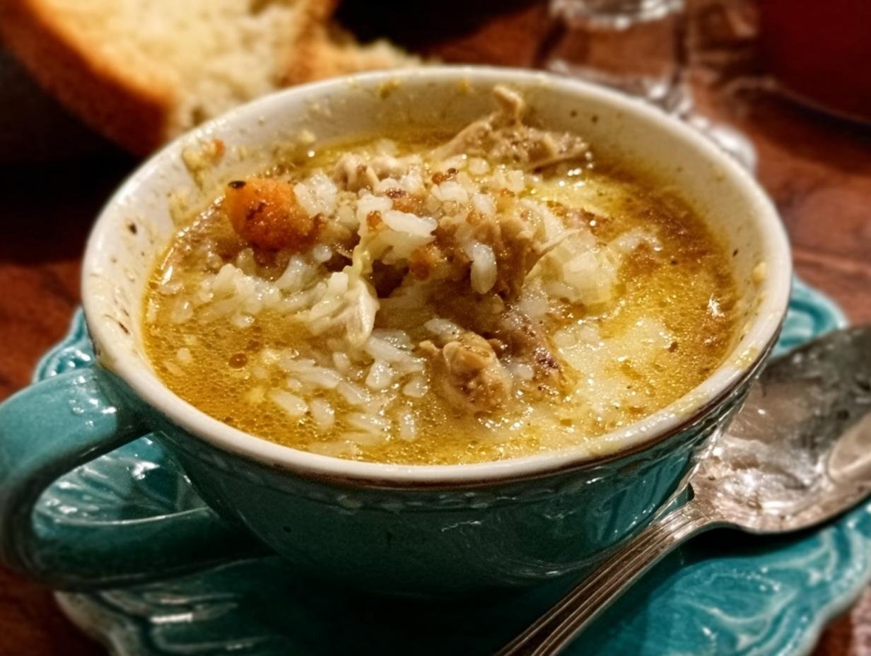 Easy Creamy Chicken Rice Soup: 1 Pot Bliss - Creamy Chicken Rice Soup - additional detail