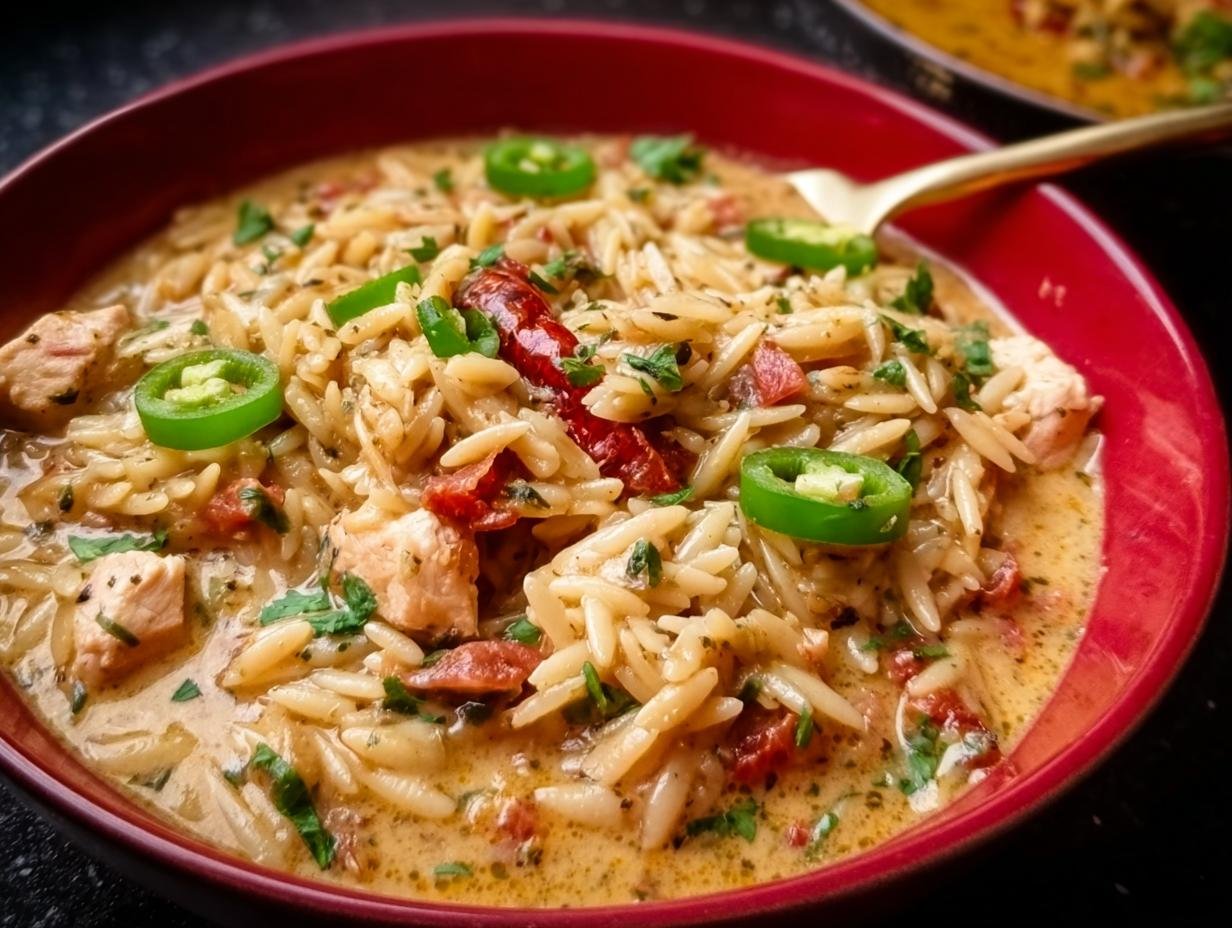 Amazing Creamy Leftover Turkey Orzo in Minutes