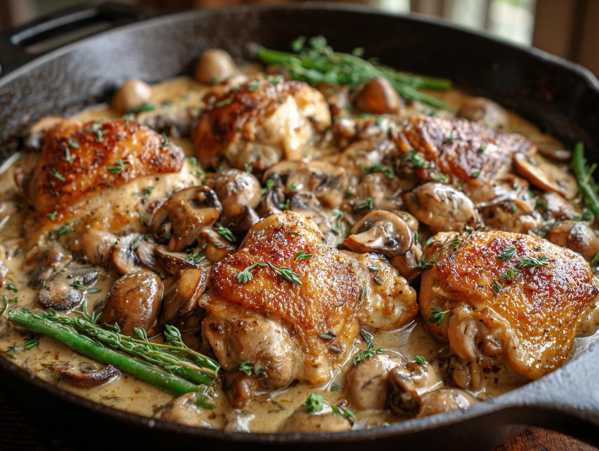 Amazing Creamy Mushroom Chicken Skillet - Creamy Mushroom Chicken Skillet - additional detail