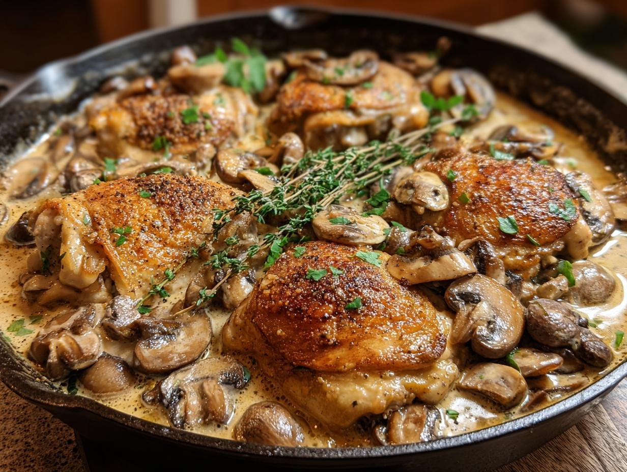Amazing Creamy Mushroom Chicken Skillet - Creamy Mushroom Chicken Skillet - additional detail