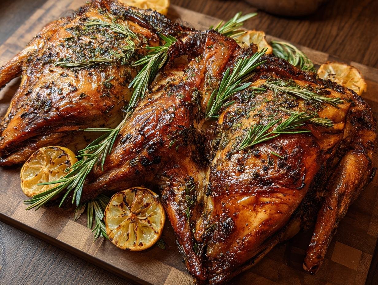 Crispy Herb Spatchcocked Roast: Heavenly Flavor - Crispy Herb Spatchcocked Roast - additional detail