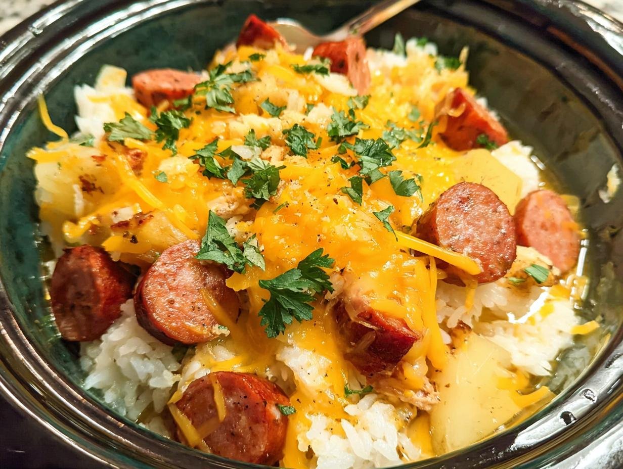 Crockpot Cheesy Kielbasa: 1 Amazing Meal