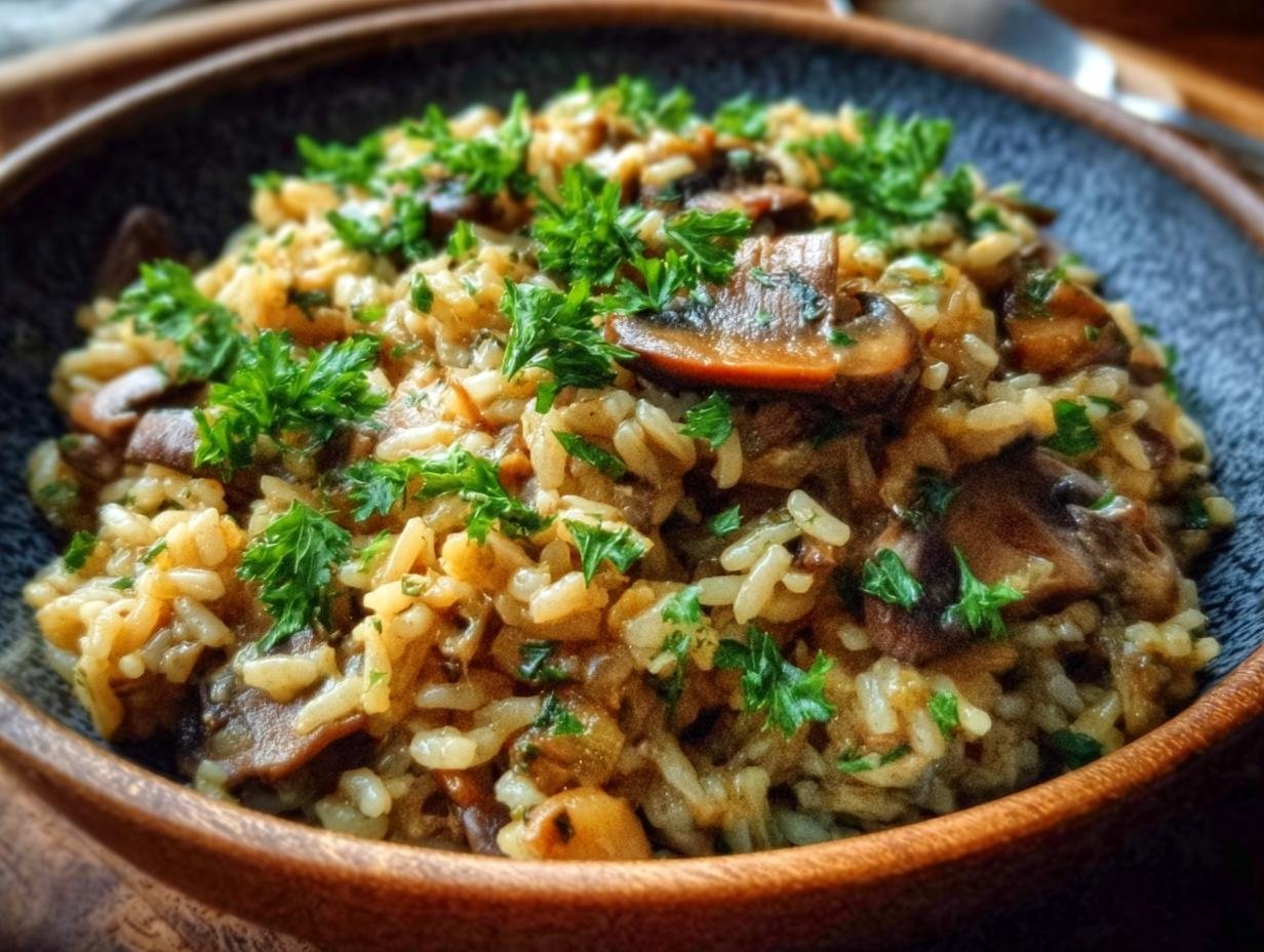 Flavorful Mushroom Pilaf: Incredible Taste in 40 Mins