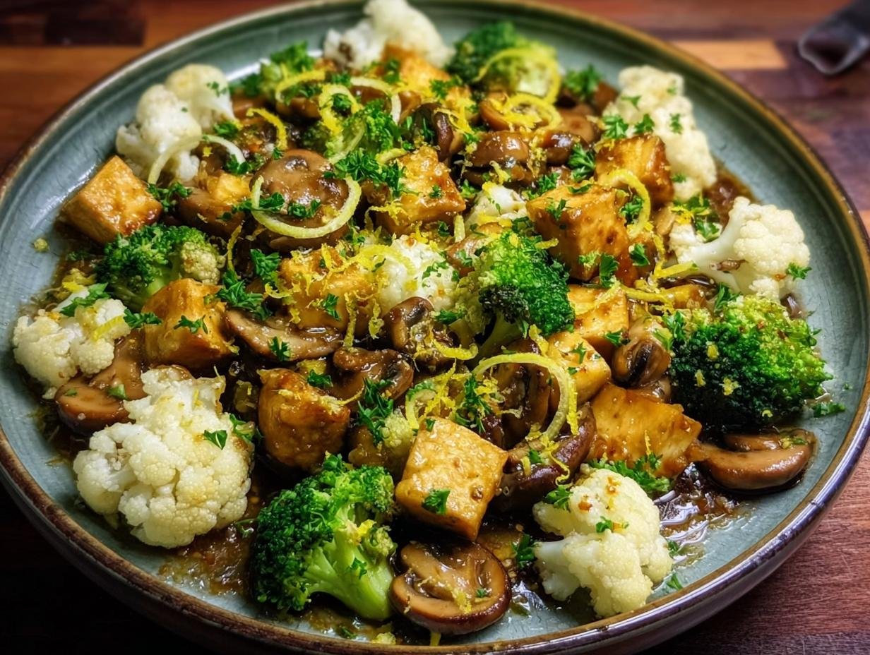 Garlic Cauliflower Mushroom Skillet: 1 Amazing Dish - Garlic Cauliflower Mushroom Skillet - additional detail