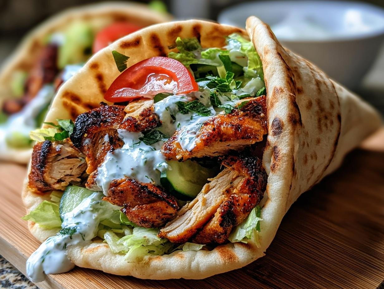 Delicious Healthy Mediterranean Chicken Gyros
