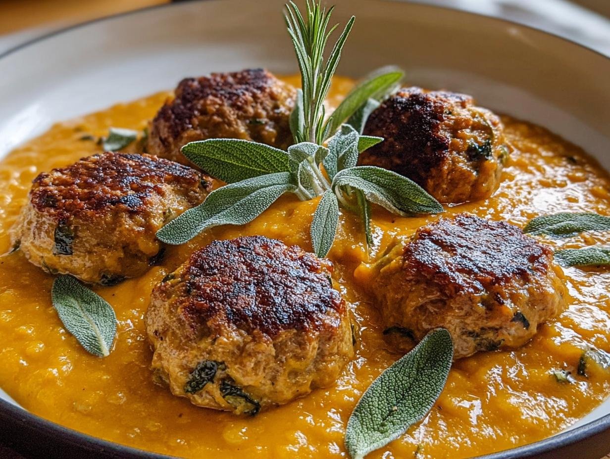 Irresistible Turkey Meatballs Pumpkin: 15 Min - Ingredients laid out for the recipe