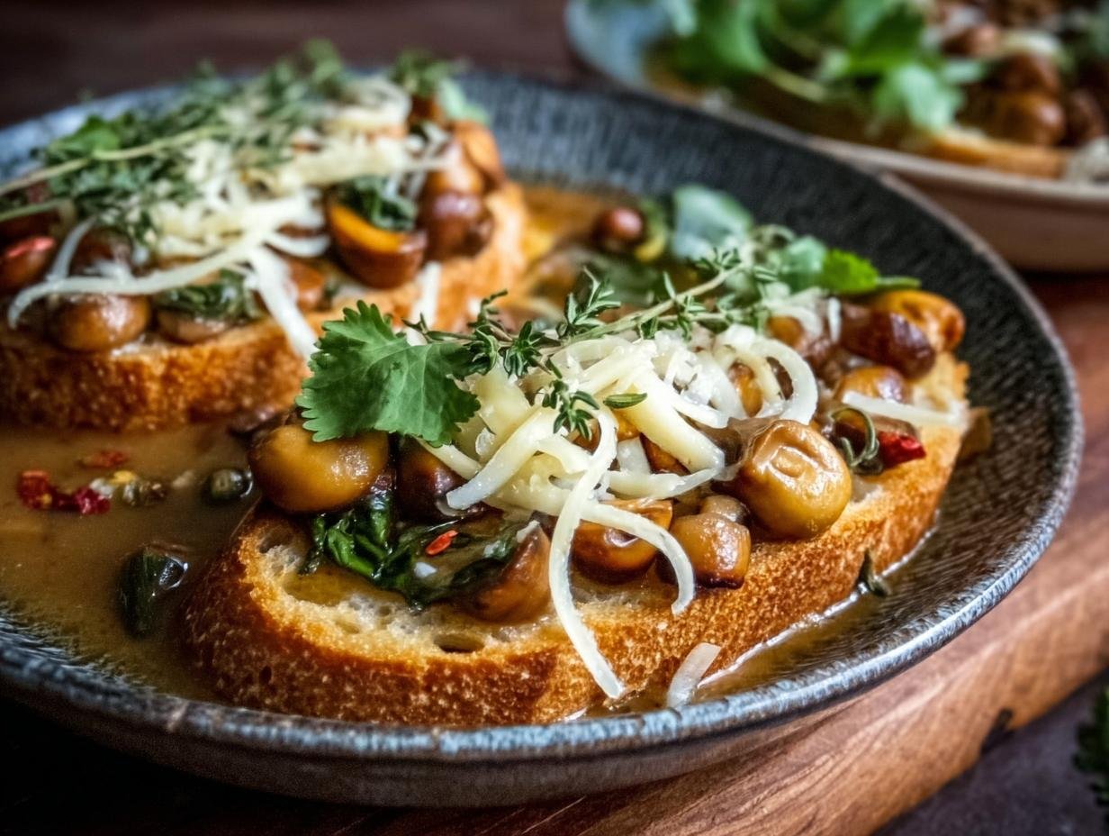 Incredible Mushroom Fontina Tartine Recipe - Mushroom Fontina Tartine Incredible - additional detail