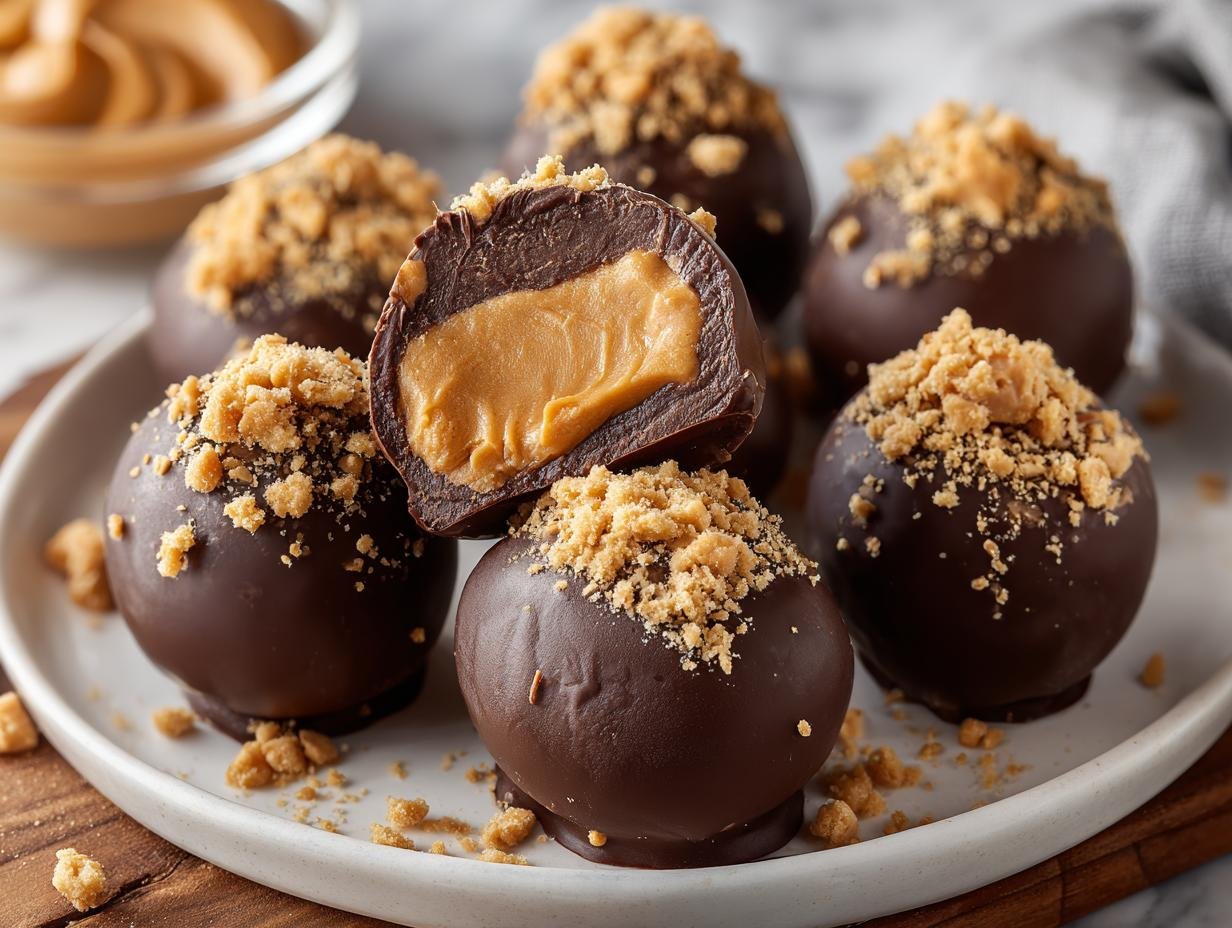 Amazing Peanut Butter Buckeyes Chocolate: 1 Easy Recipe - Peanut Butter Buckeyes Chocolate - main visual representation