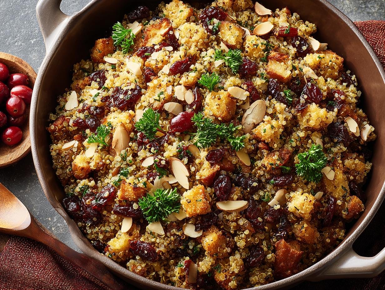 Quinoa Cranberry Stuffing: 1 Amazing Holiday Side - Quinoa Cranberry Stuffing - additional detail