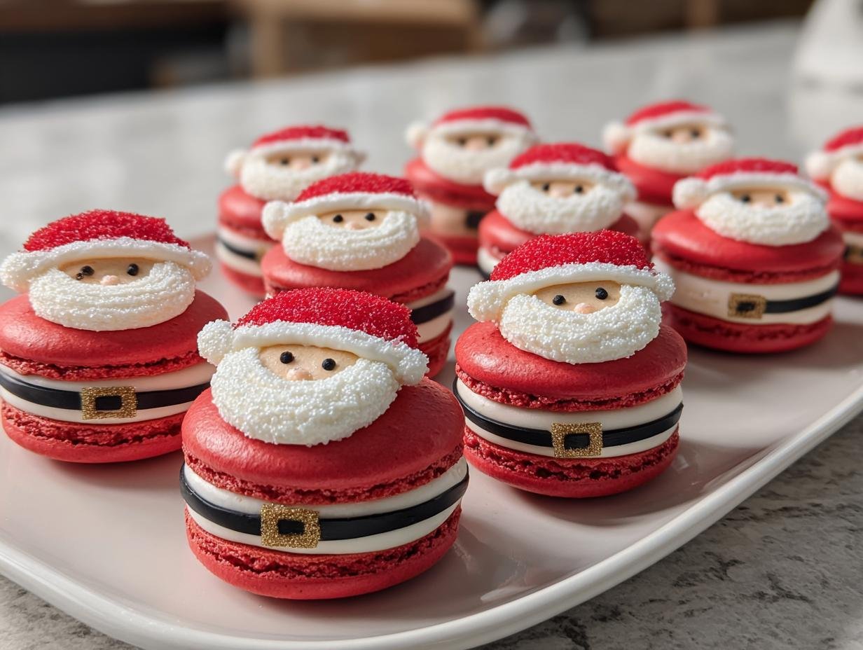 Santa Claus Macarons: 1 Amazing Holiday Treat - Santa Claus Macarons - additional detail