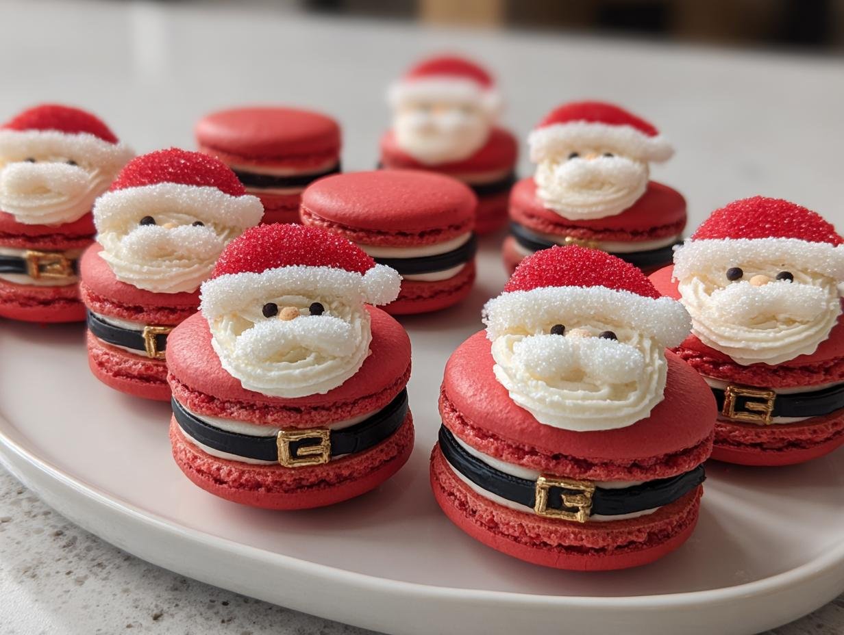 Santa Claus Macarons: 1 Amazing Holiday Treat - Santa Claus Macarons - additional detail