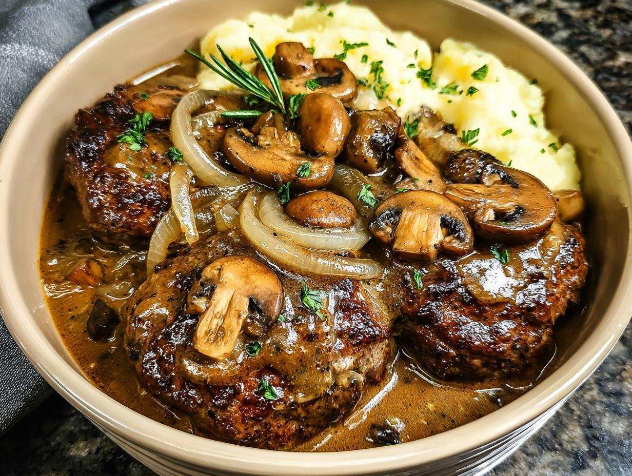 Slow Cooker Salisbury Steak: 15 Minute Prep - Slow Cooker Salisbury Steak - additional detail