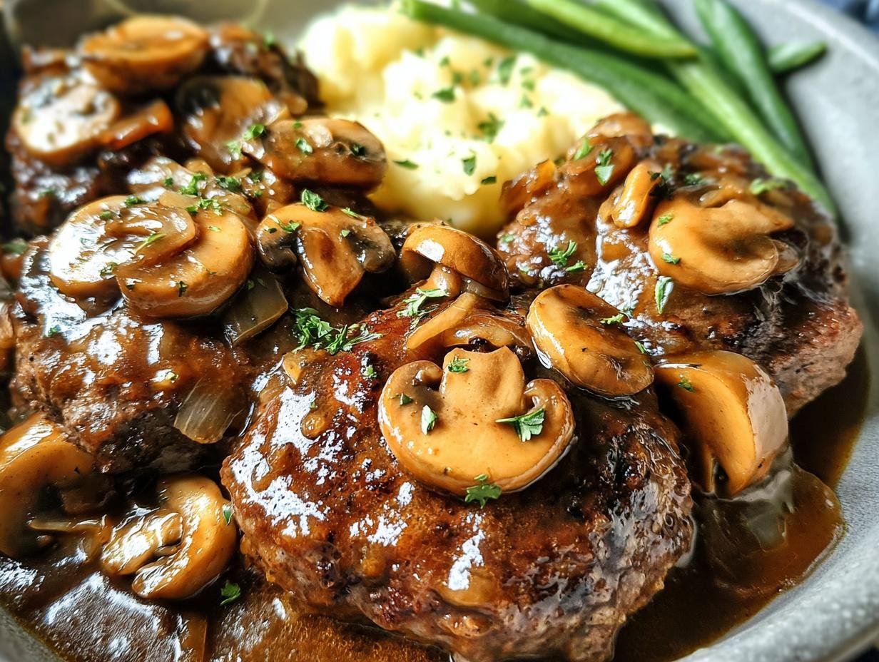Slow Cooker Salisbury Steak: 15 Minute Prep - Slow Cooker Salisbury Steak - additional detail