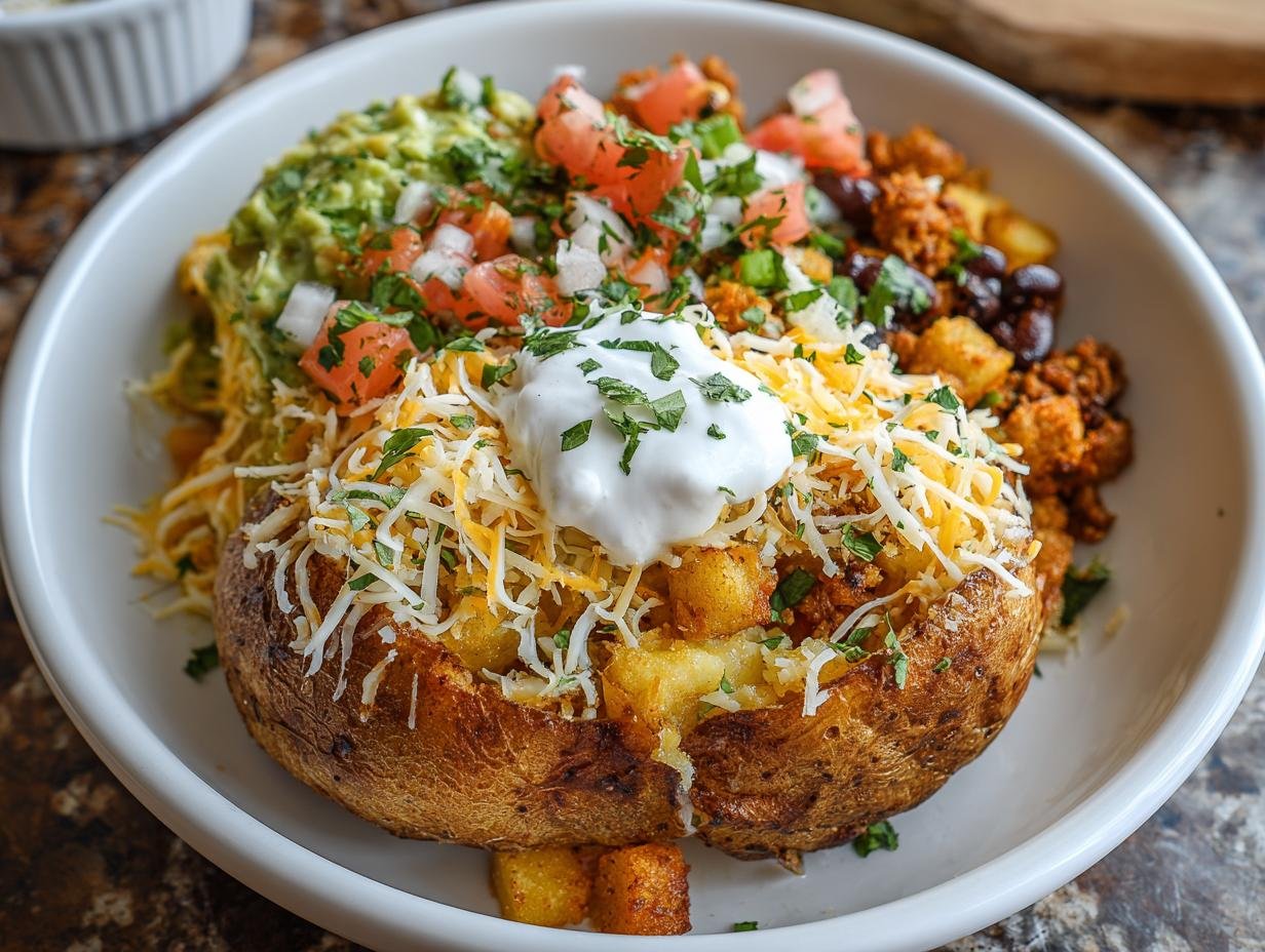 Southwestern Cheesy Potato Bowl: 10 Min Prep - Southwestern Cheesy Potato Bowl - additional detail