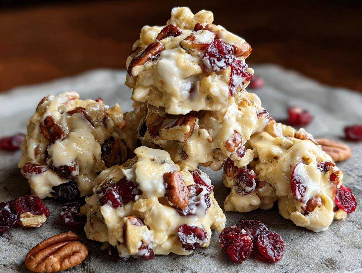 White Chocolate Cranberry Pecan: 3 Easy Steps - White Chocolate Cranberry Pecan - additional detail