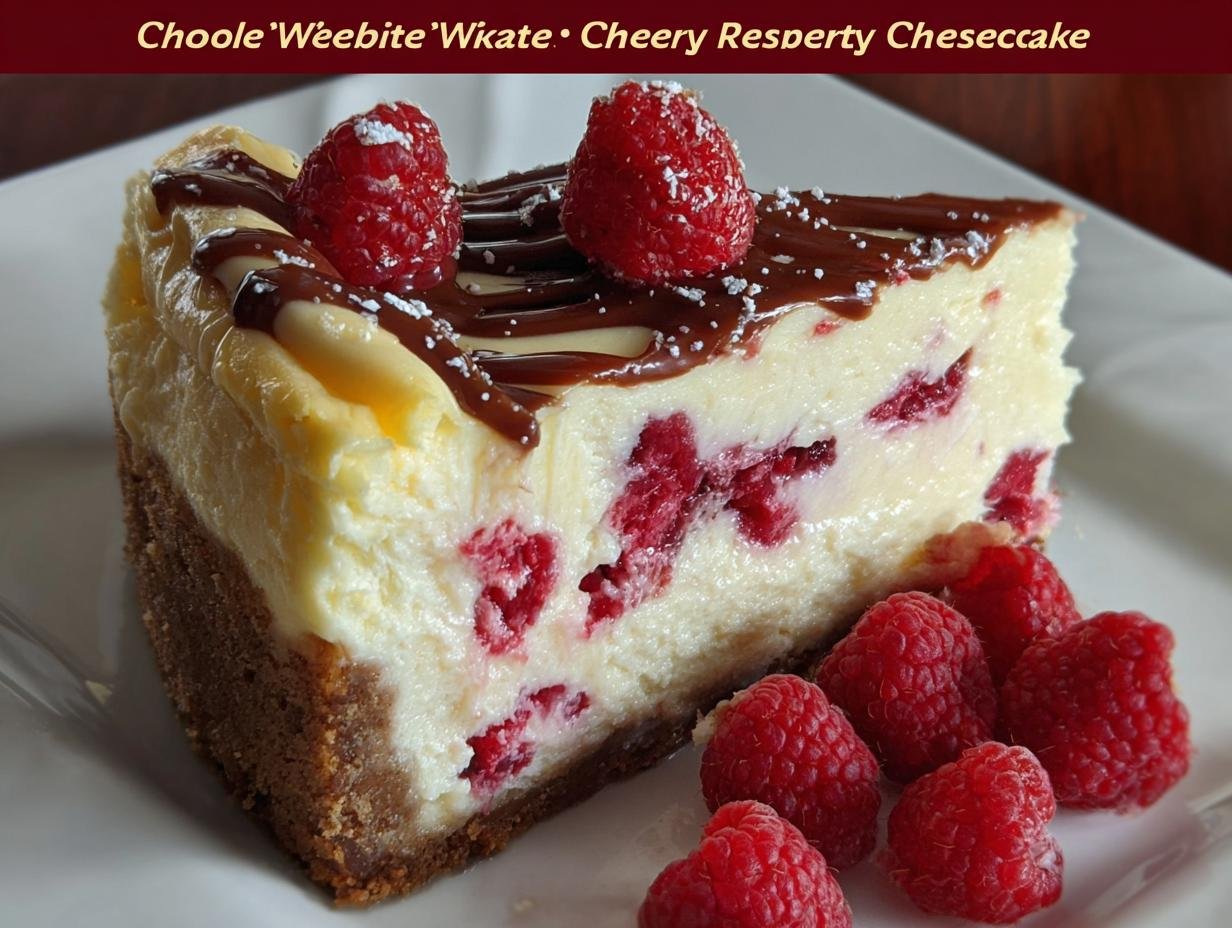 White Chocolate Raspberry Cheesecake: 1 Amazing Treat
