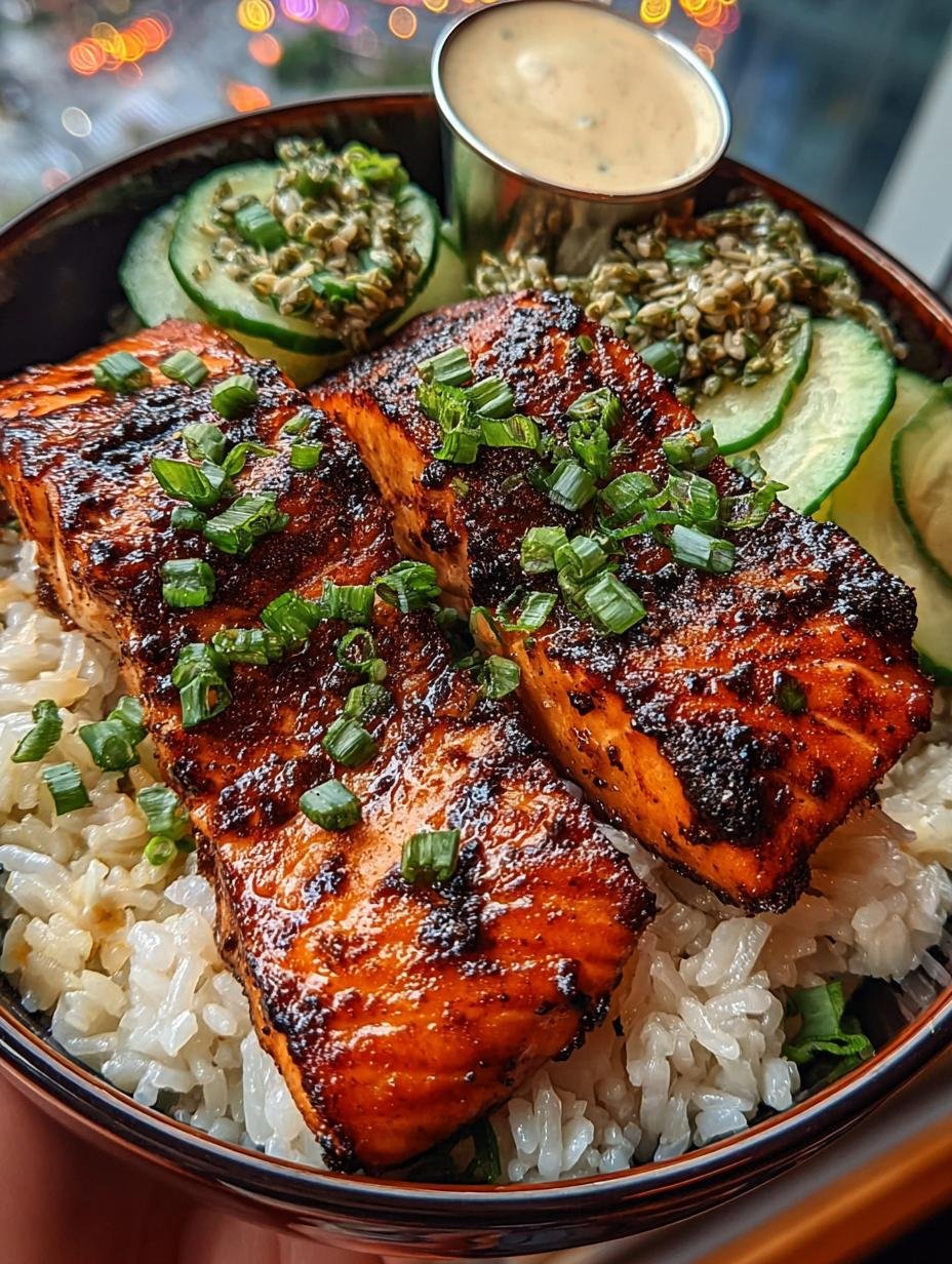 Unforgettable Blackened Salmon Rice Bowls in 30 Min - Blackened Salmon Rice Bowls - main visual representation