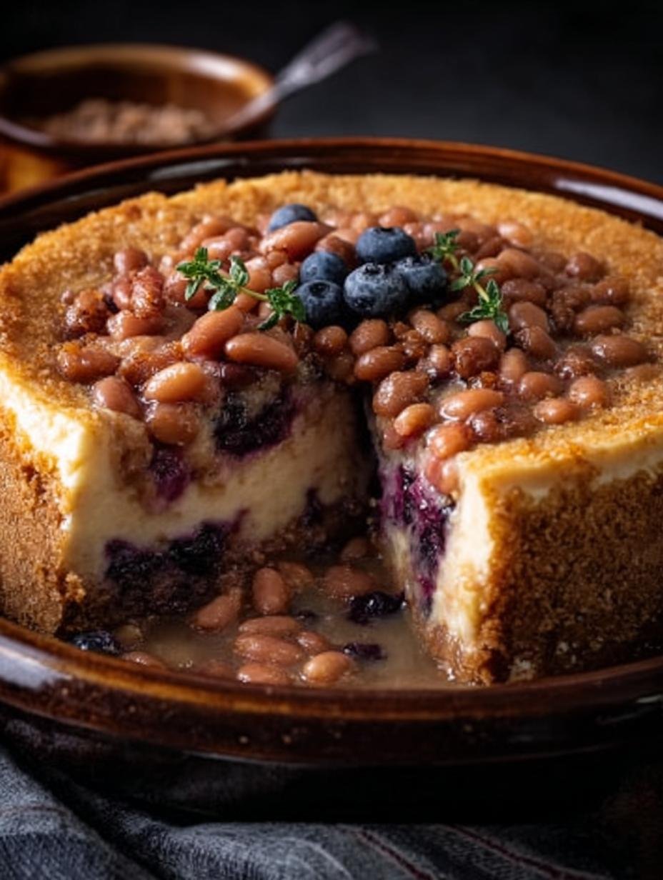 Blueberry Crumble Cheesecake Incredible: 1 Pure Bliss Bites - A close-up of a slice of Blueberry Crumble Cheesecake Incredible, showcasing its creamy filling, blueberry layer, and crunchy topping.