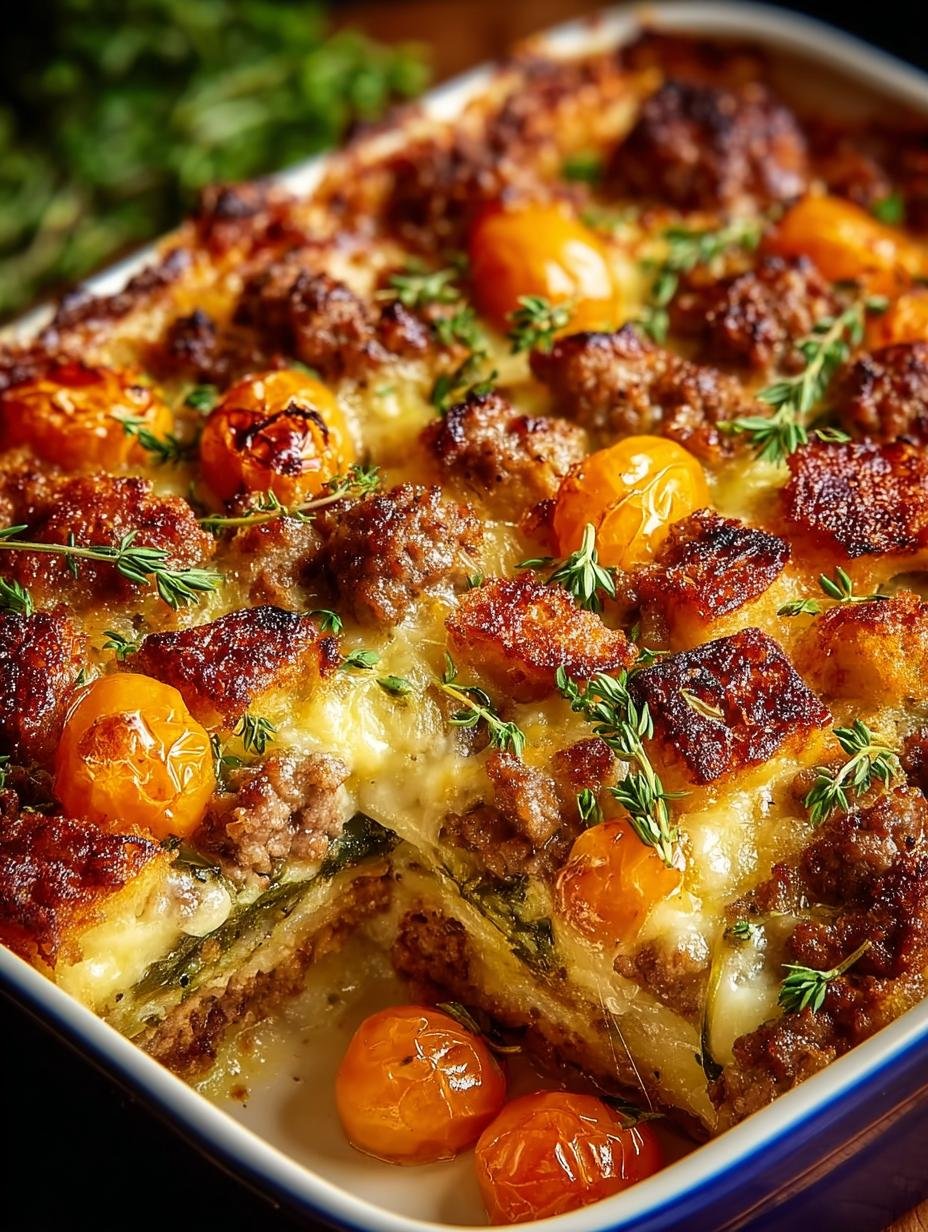 Cheesy Beef Angel Casserole