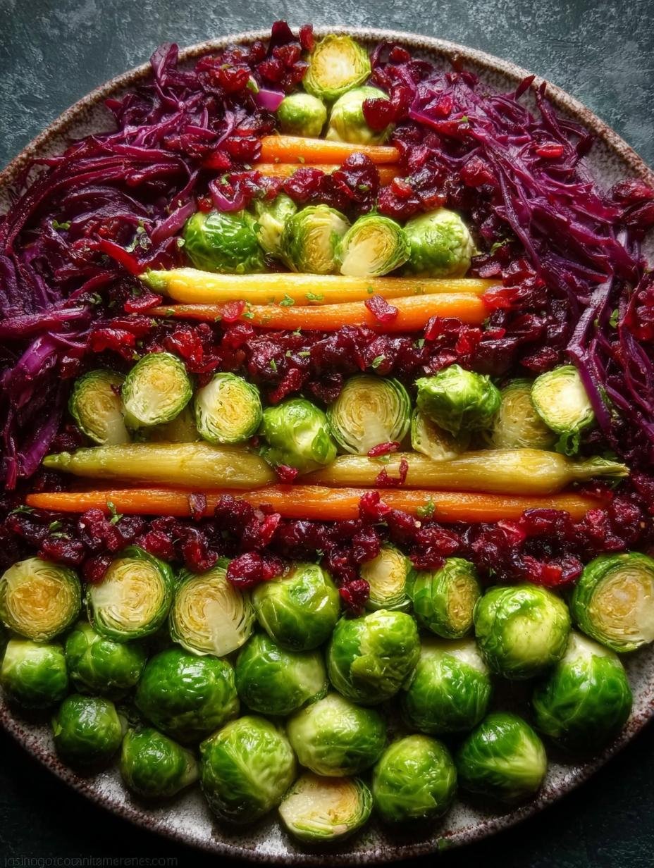 Close-up of a Christmas Tree Veggie Tray showing texture of broccoli florets and red bell pepper strips