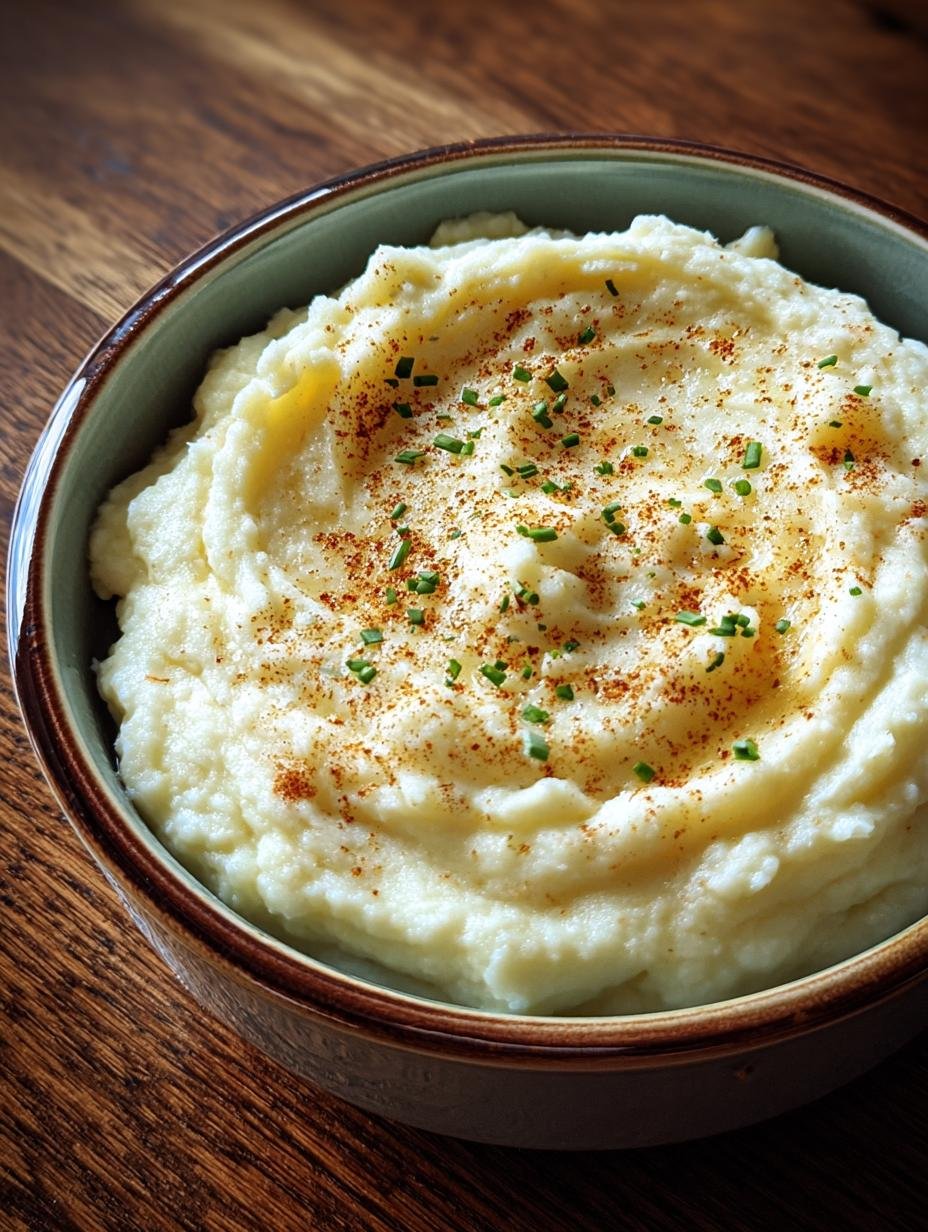 Creamy Garlic Mashed Cauliflower: A Divine 120-Calorie Delight - Creamy Garlic Mashed Cauliflower - main visual representation