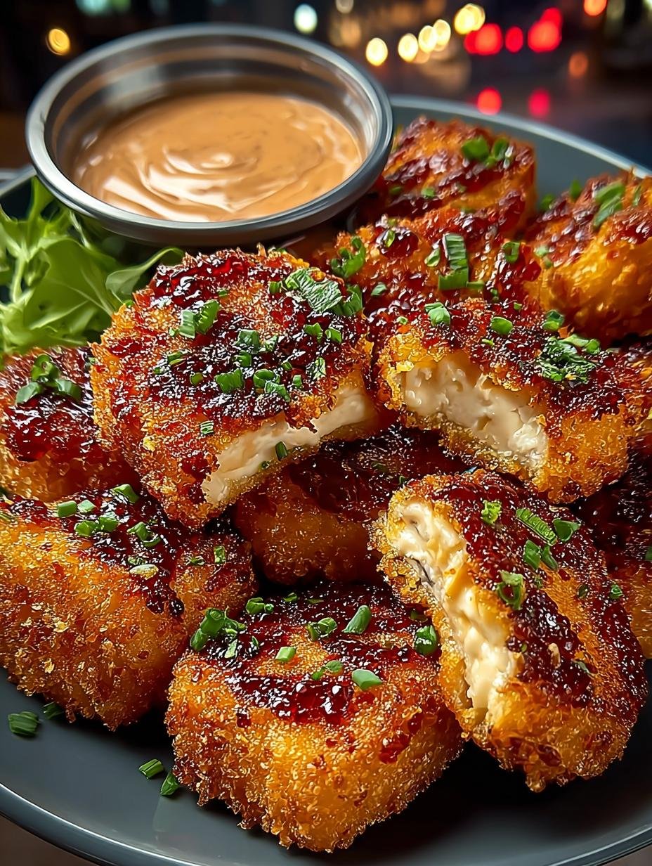 Crispy Tofu Nuggets with Garlic Sriracha Sauce - Crispy Tofu Nuggets with - main visual representation