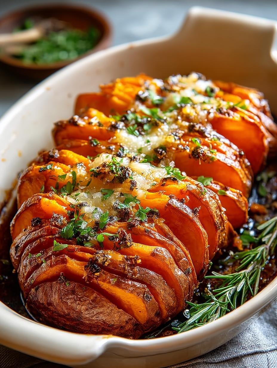 Delightful Hasselback Sweet Potatoes with Chipotle - Delightful Hasselback Sweet Potatoes - additional detail