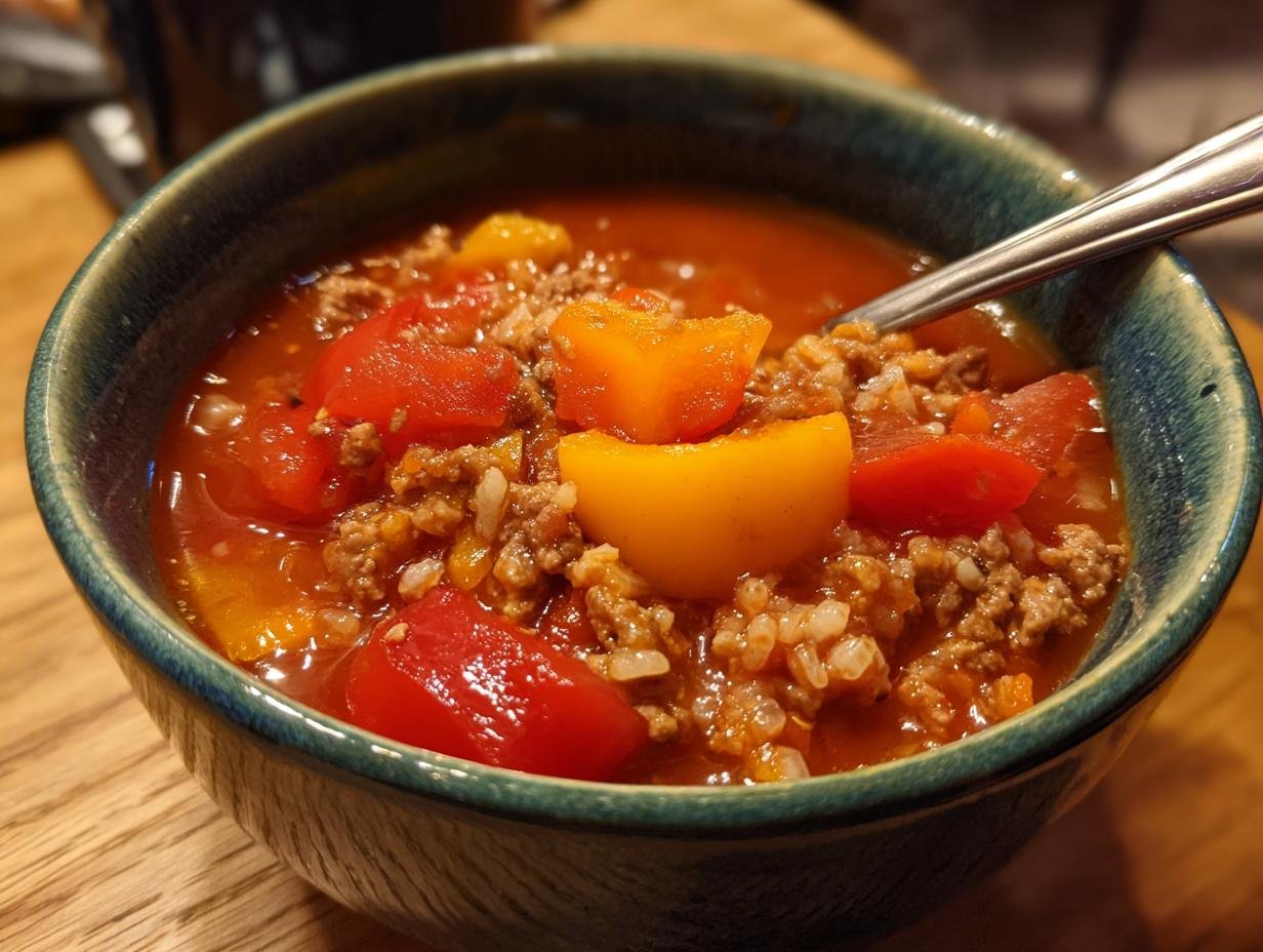 Hearty Crockpot Stuffed Pepper: 6 Hours to Amazing - Hearty Crockpot Stuffed Pepper - additional detail