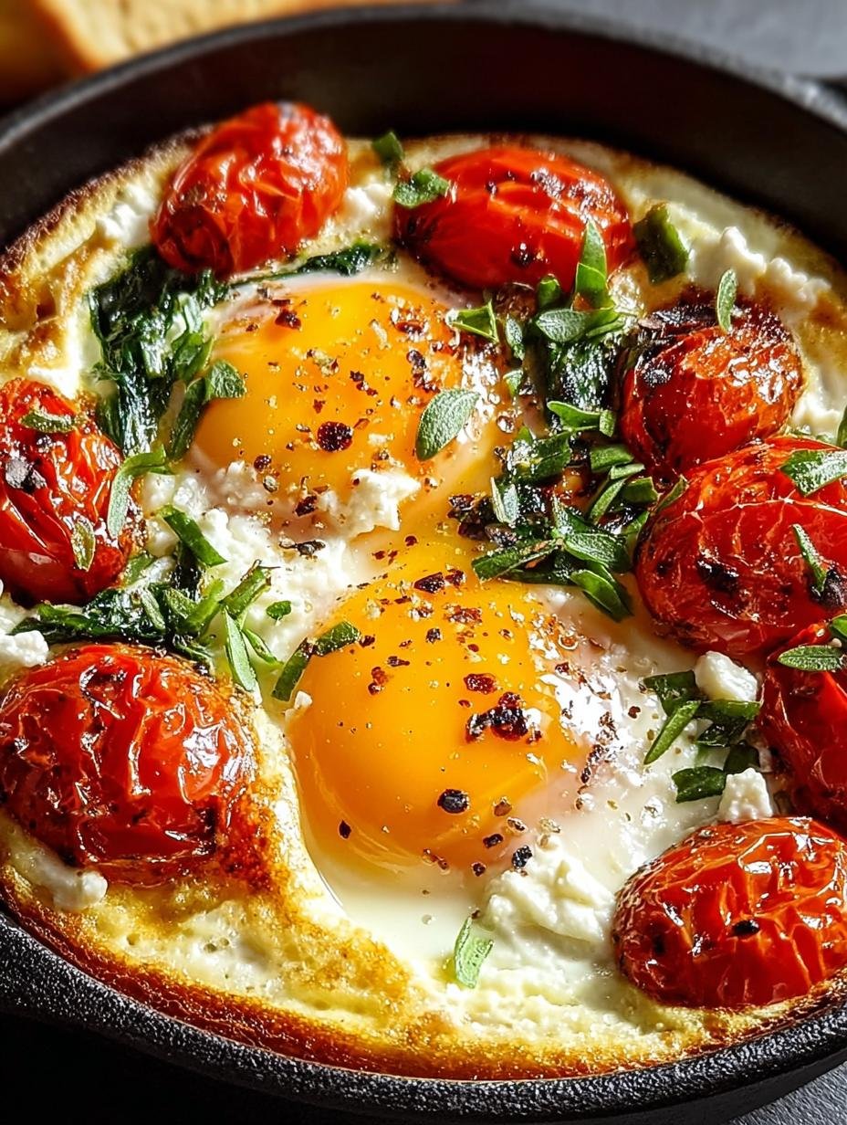 Irresistible Baked Feta Eggs
