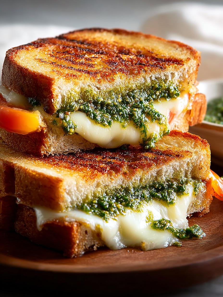 Irresistible Pesto Grilled Cheese