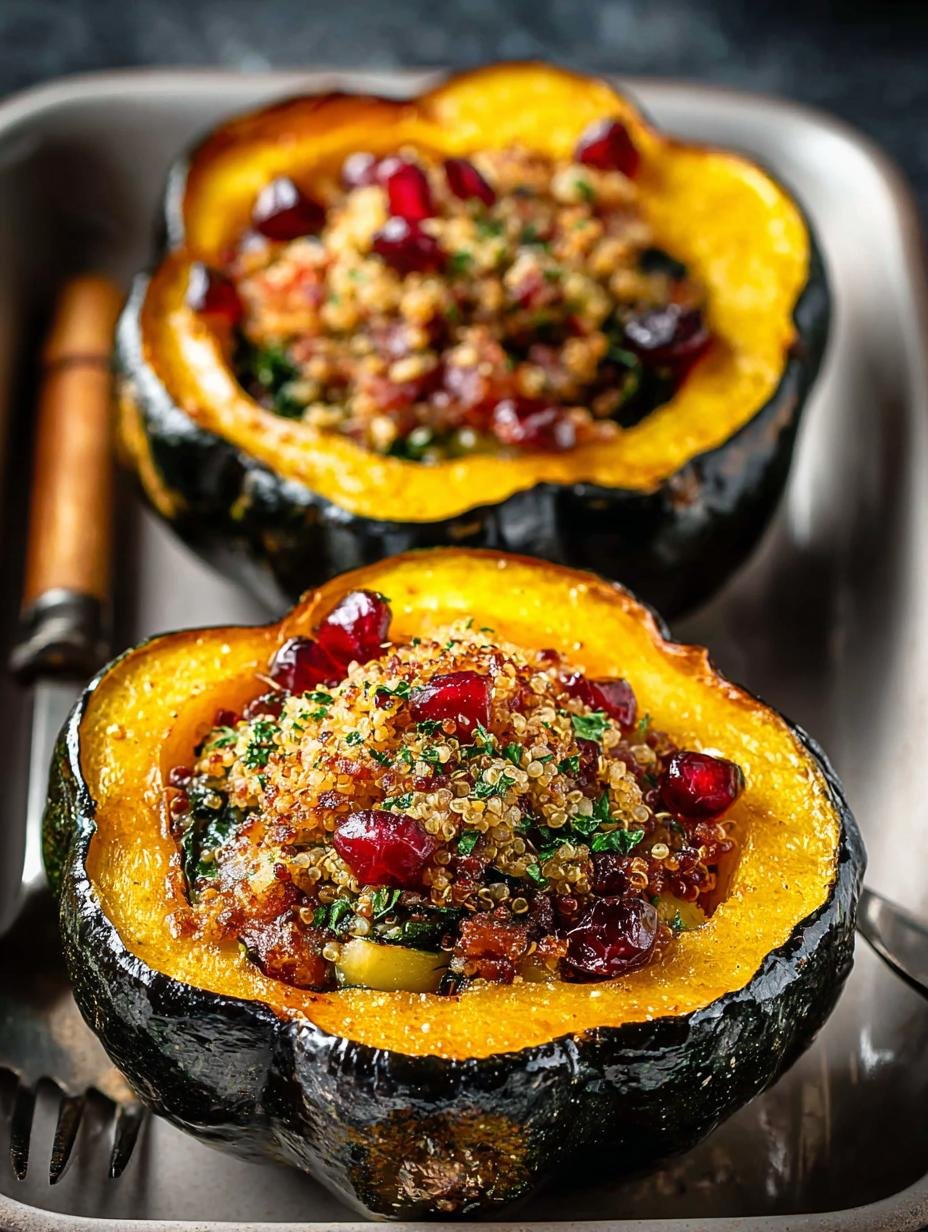 Irresistible Stuffed Acorn Squash with Mushrooms - Irresistible Stuffed Acorn Squash - main visual representation