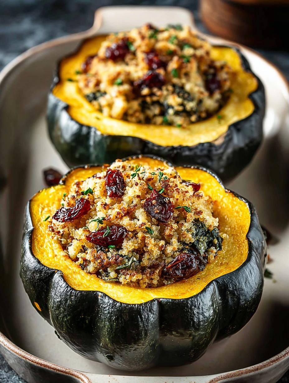 Irresistible Stuffed Acorn Squash with Mushrooms - Irresistible Stuffed Acorn Squash - additional detail