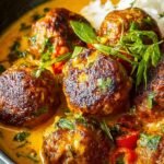 Jerk Meatballs Coconut Curry