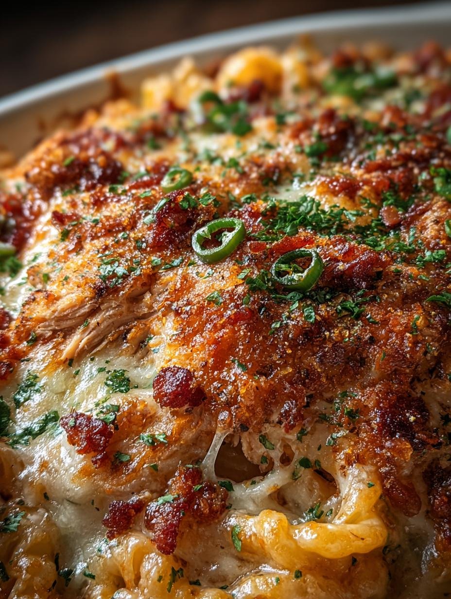 Delicious One Pot Chicken Parmesan with melted mozzarella and fresh parsley, ready to serve