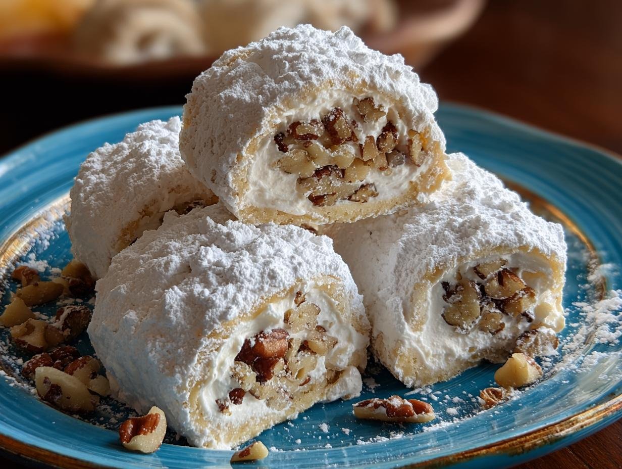 Pecan Cream Cheese Logs: Melt-in-your-mouth 12-minute cookie - Pecan Cream Cheese Logs - main visual representation