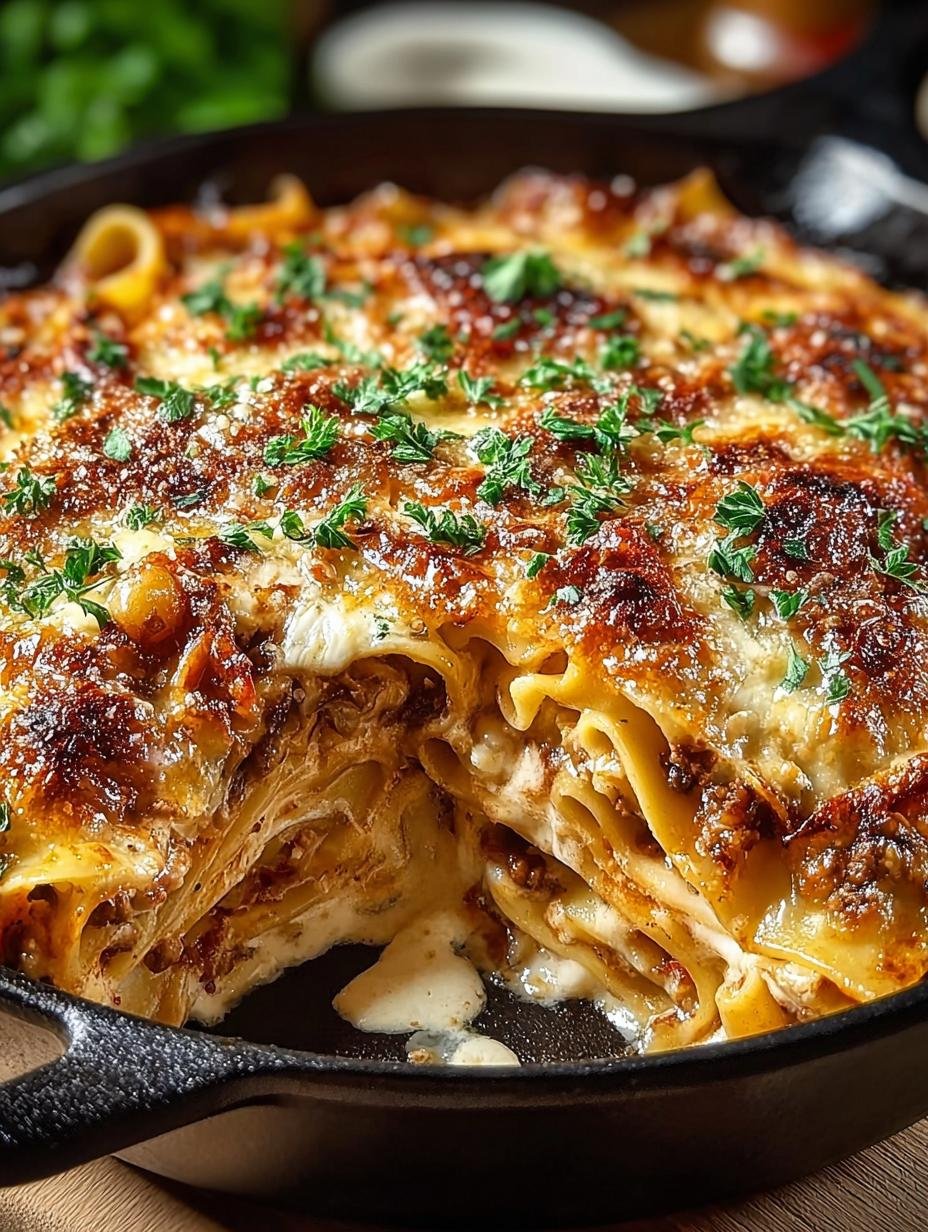 Pizza Lasagna Skillet Bake: 7 Layers of Cheesy Delight - Pizza Lasagna Skillet Bake - additional detail