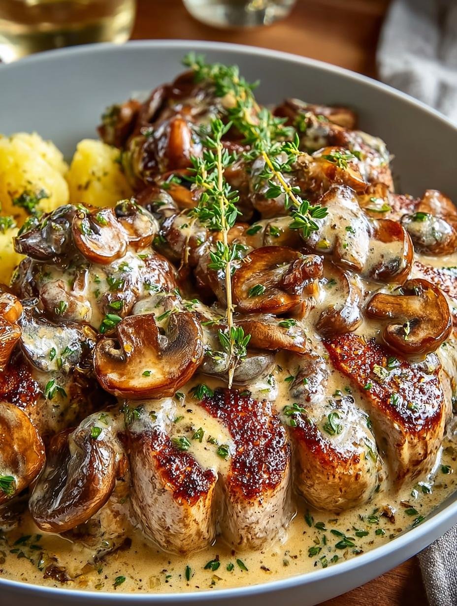 Slow Cooker Creamy Mushroom Pork Tenderloin Delight - Slow Cooker Creamy Mushroom - additional detail