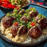 Spicy Meatballs Rice Bowls