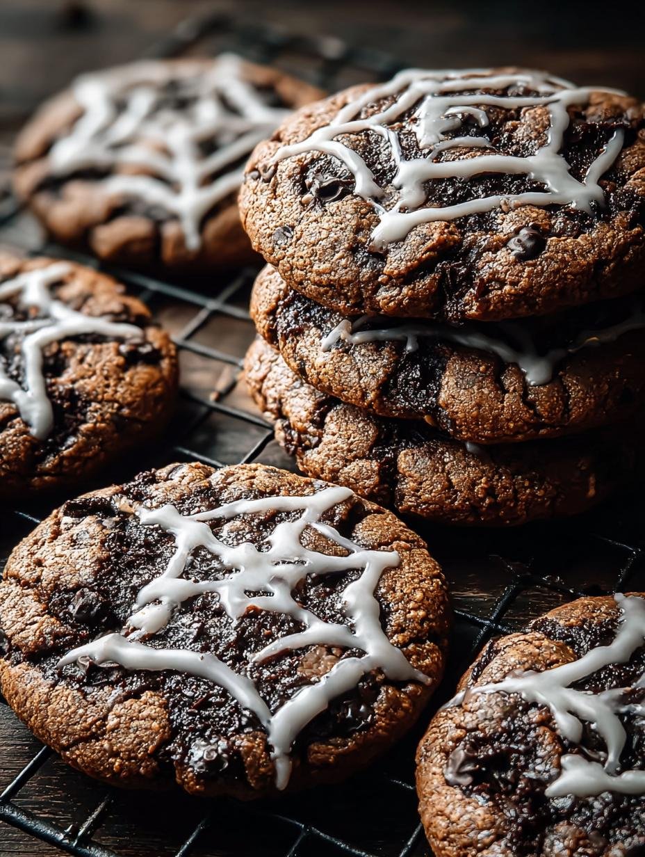 Spooky Blackout Cobweb Cookies: 12 Frightful Treats - Spooky Blackout Cobweb Cookies - main visual representation