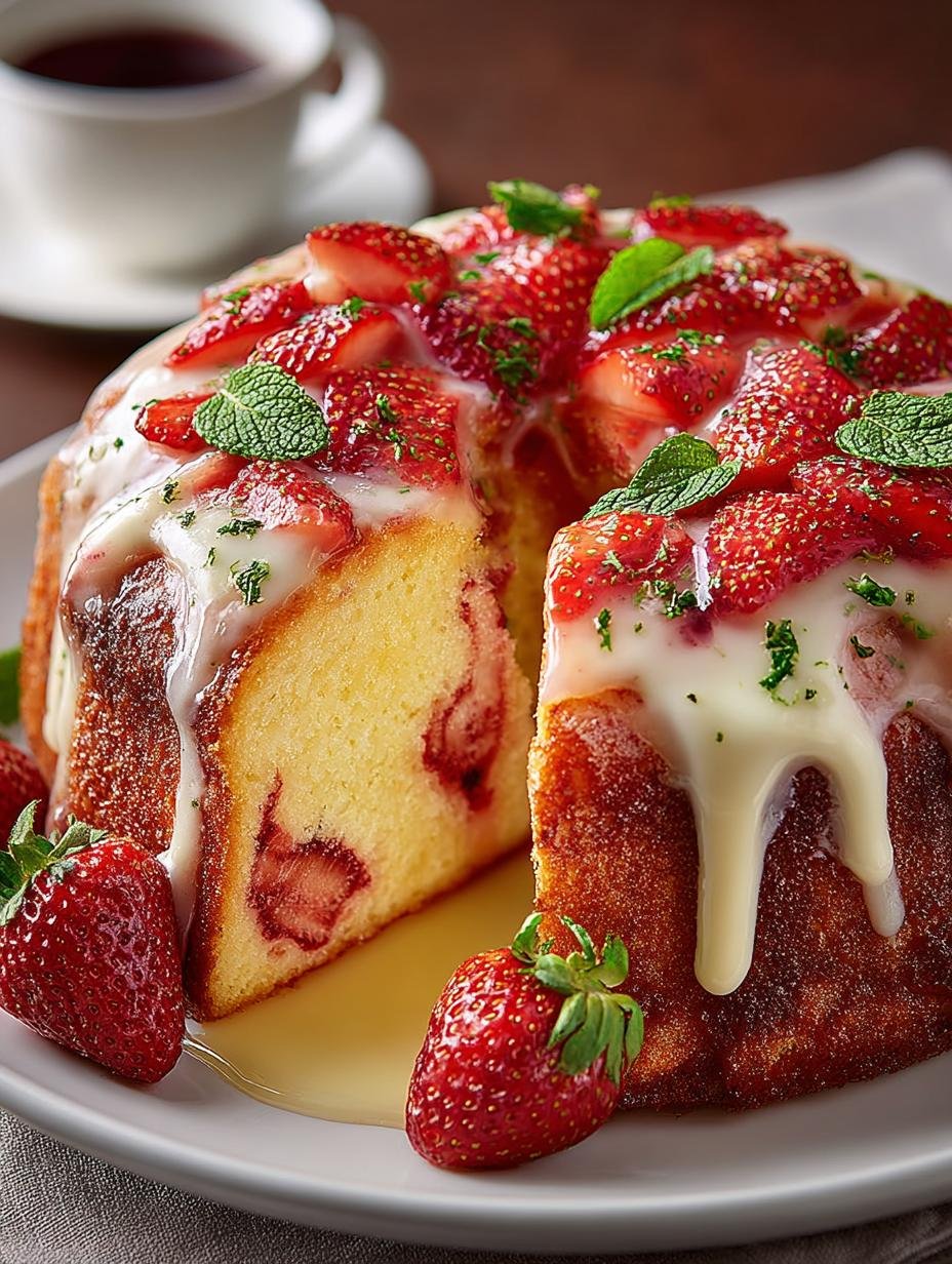 Strawberry Cheesecake Pound Cake