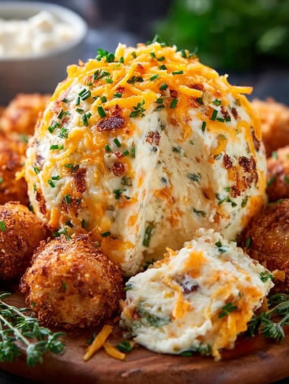 Ultimate Cheddar Ranch Cheeseball Recipe for Gatherings - Cheddar Ranch Cheeseball - additional detail