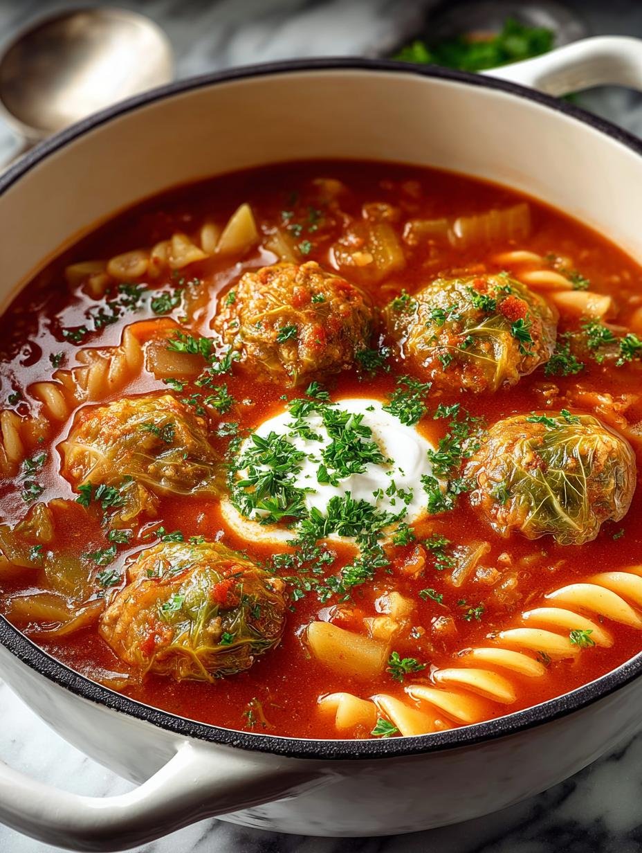 Comforting Cabbage Roll Soup