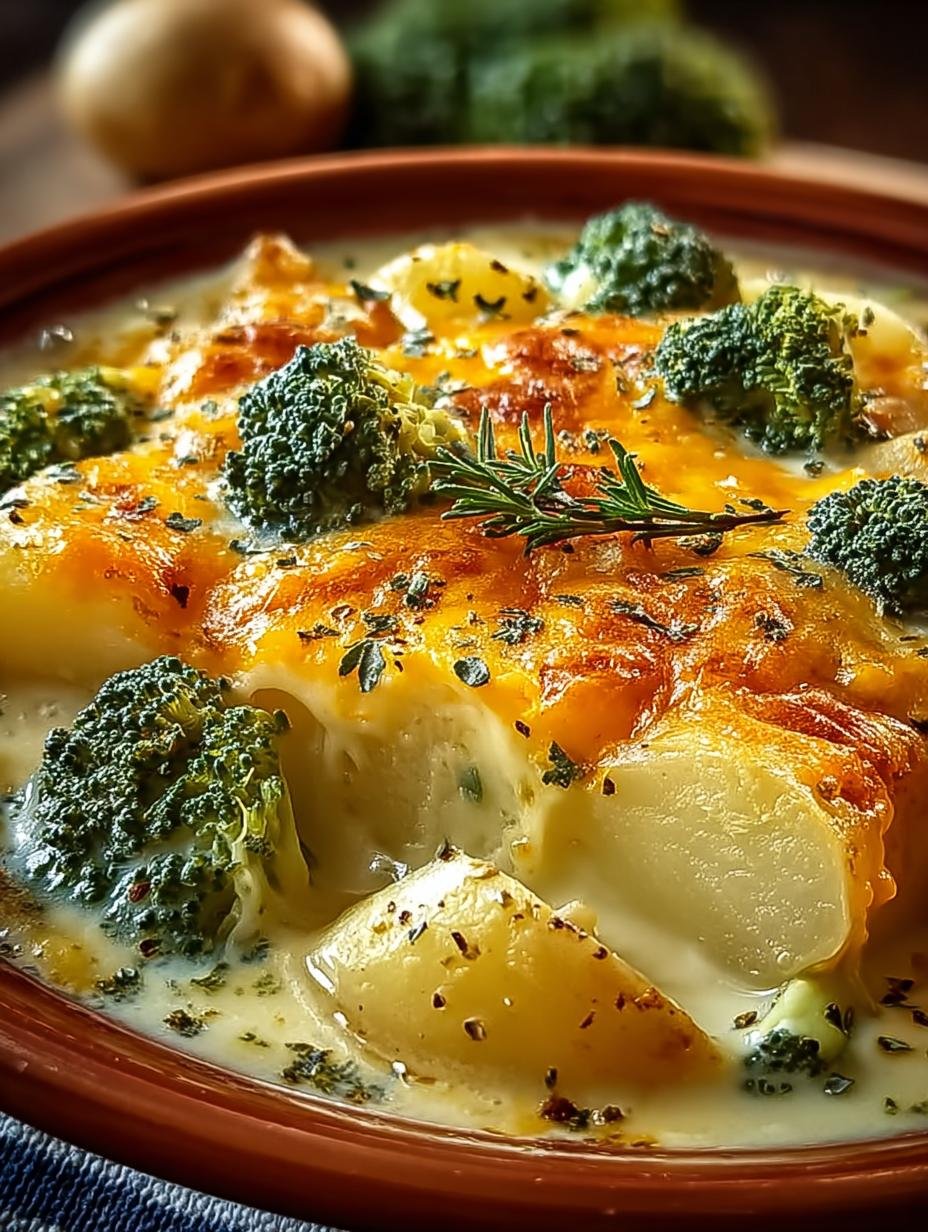 Crockpot Potato Broccoli Cheddar