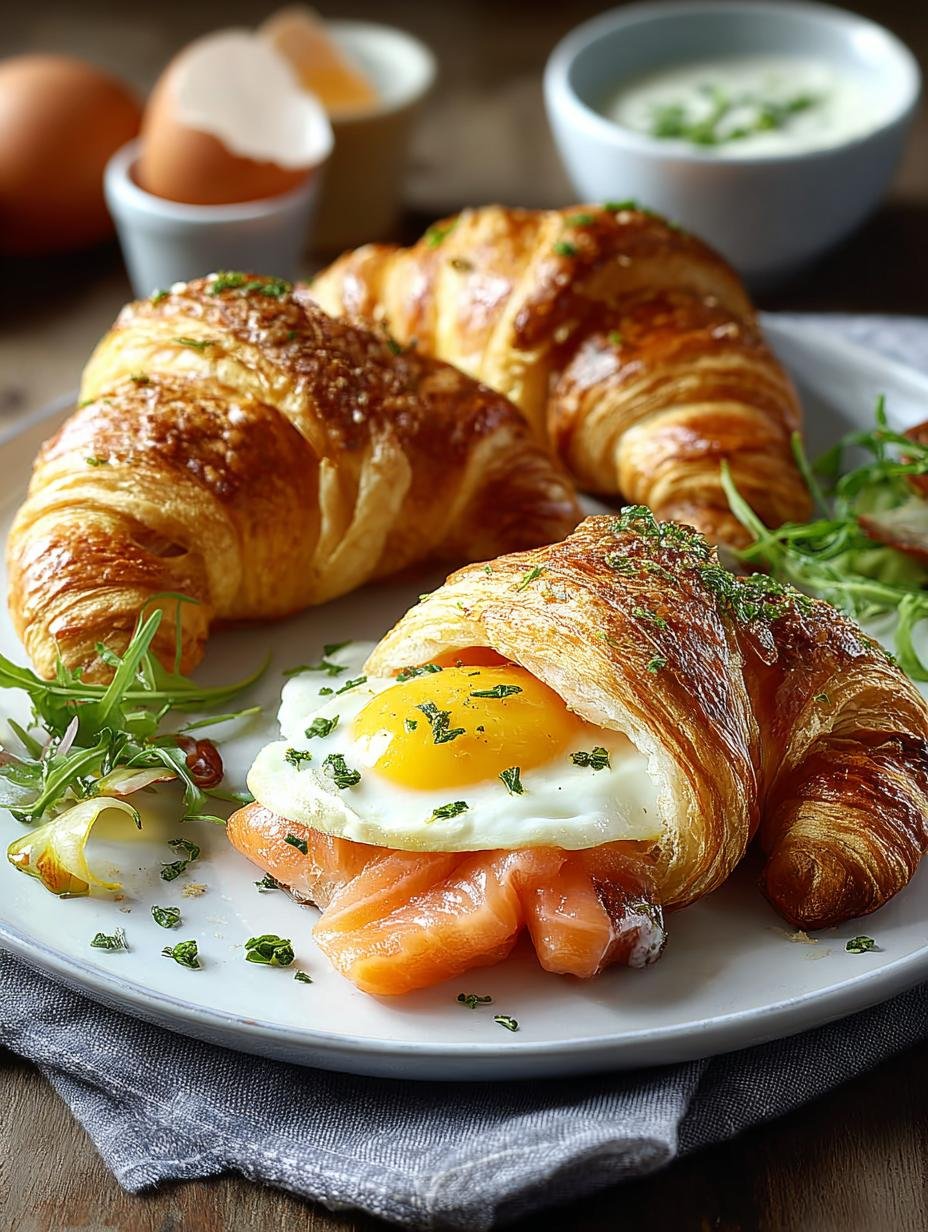 Delightful Egg Trout Croissants for a Perfect Brunch - Delightful Egg Trout Croissants - main visual representation