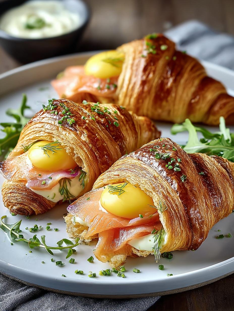 Delightful Egg Trout Croissants