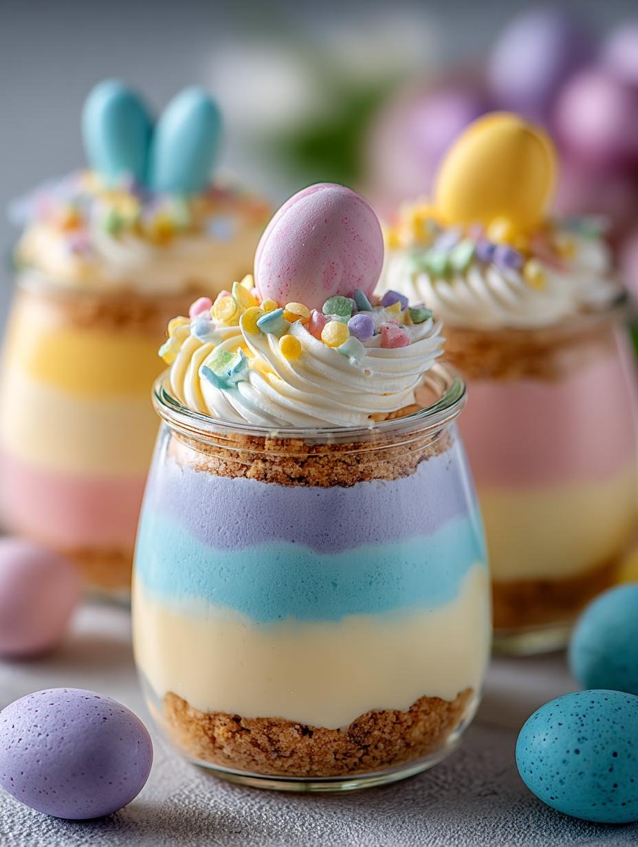 Easter Bunny Cheesecake Parfaits: 6 Layers of Delight - Easter Bunny Cheesecake Parfaits - main visual representation