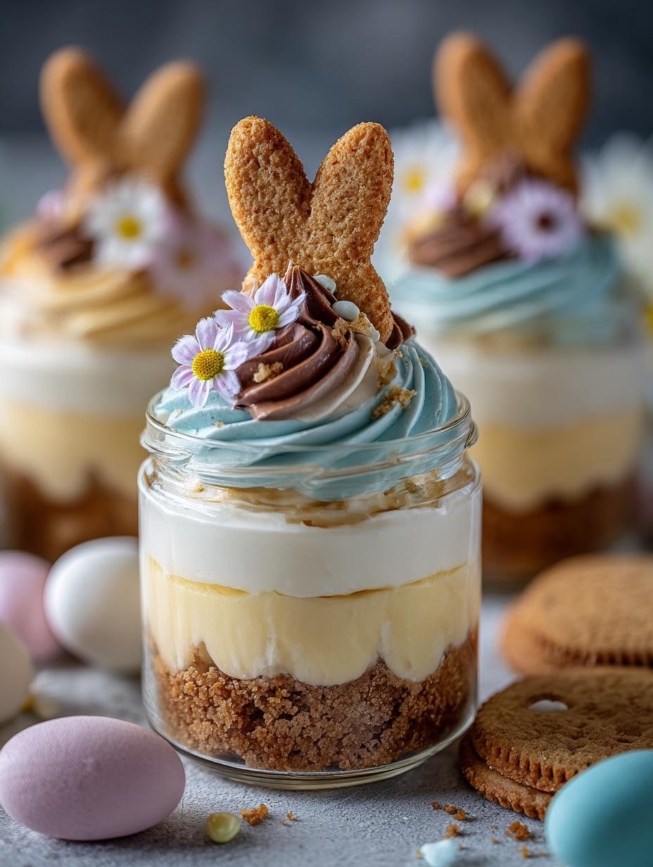 Easter Bunny Cheesecake Parfaits: 6 Layers of Delight - Easter Bunny Cheesecake Parfaits - additional detail