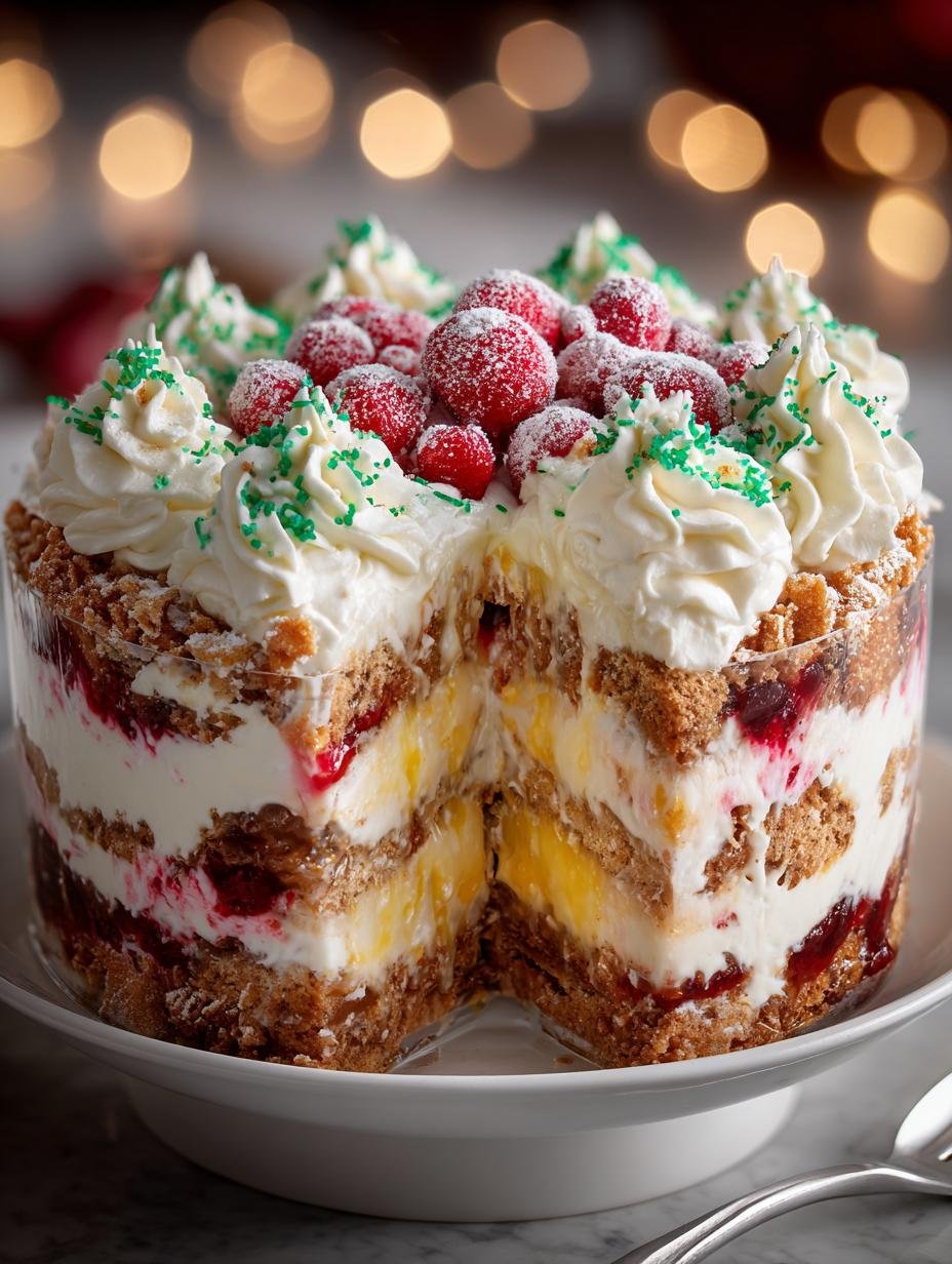 Delicious Festive Christmas Tree Cake Trifle for Holidays - Festive Christmas Tree Cake - additional detail