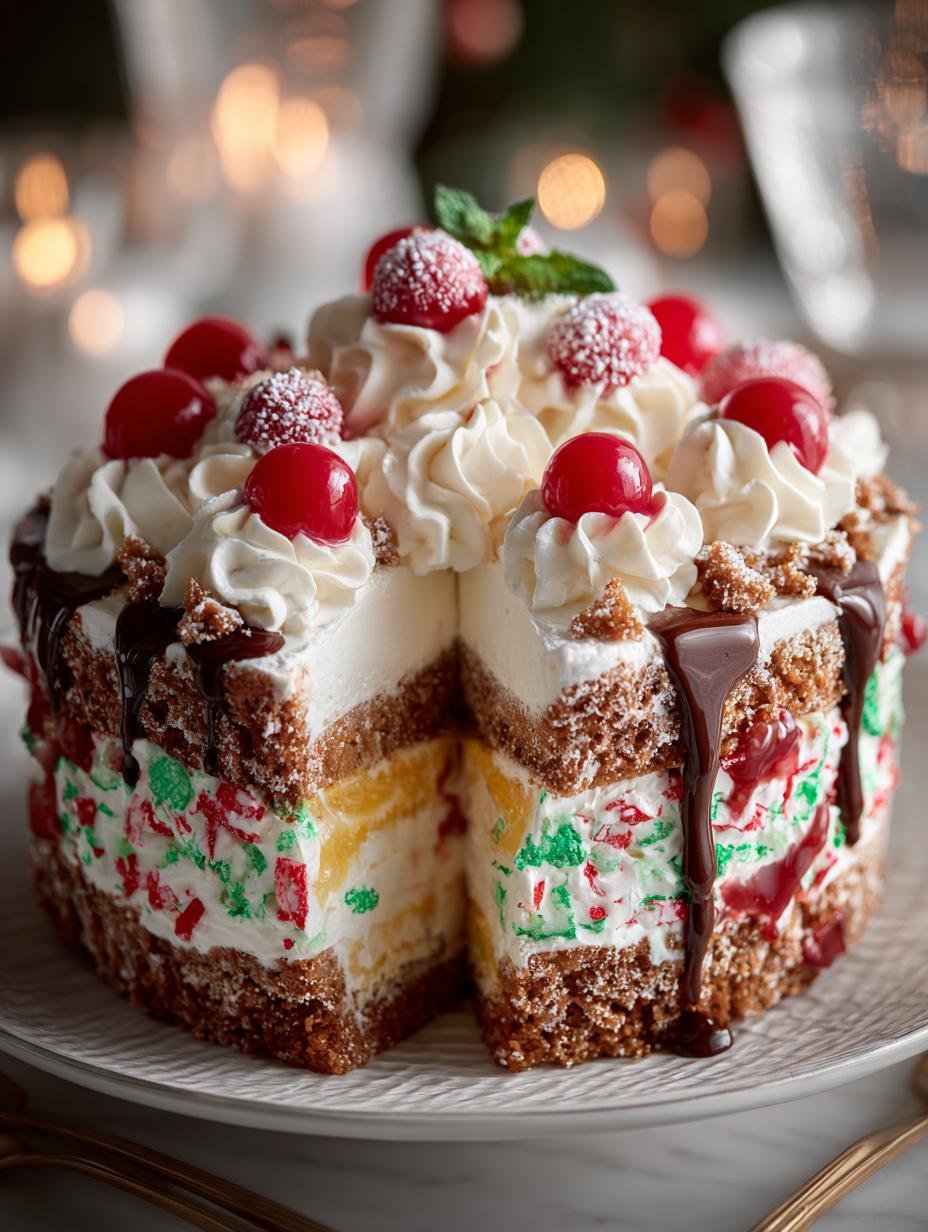 Festive Christmas Tree Cake